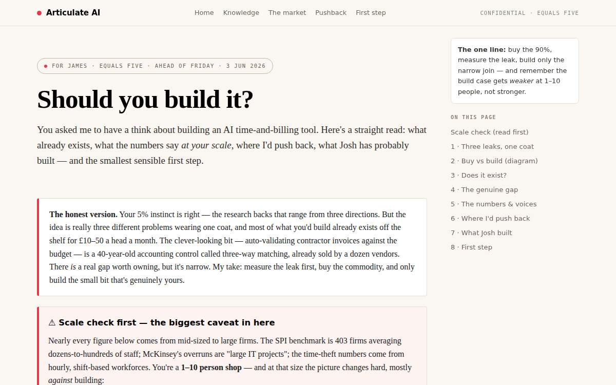Should you build it